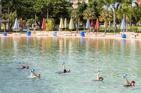 Aqua Fitness In The Wave Lagoon - Dalby Accommodation 0