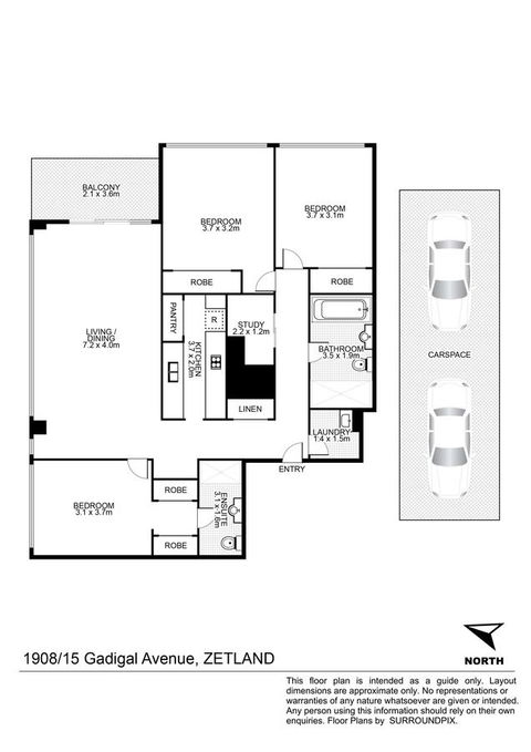 Gadigal Groove - Modern And Bright 3BR Executive Apartment In Zetland With Views - Dalby Accommodation 11