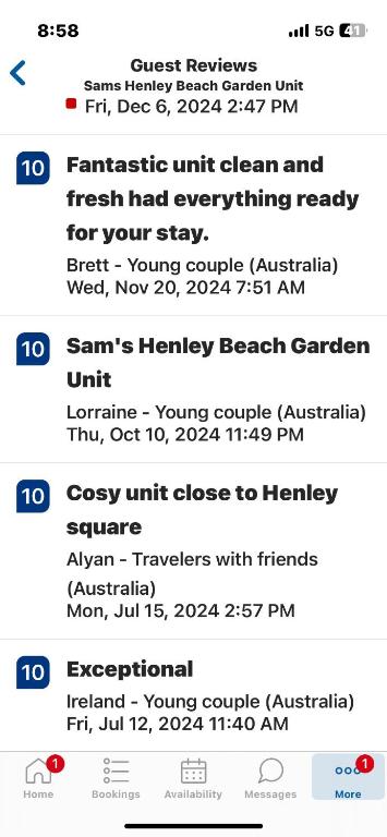 Sams Henley Beach Garden Unit - Dalby Accommodation 3